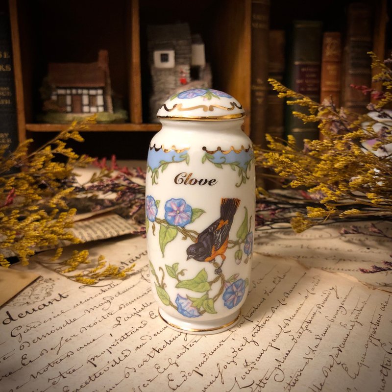 美国白宫御用品牌LENOX绝版1994年花鸟香料罐 - 调味罐/酱料瓶 - 瓷 白色