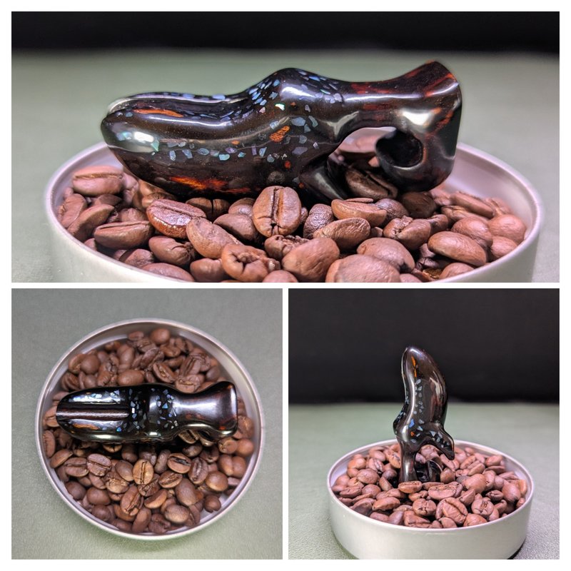 手冲壶嘴 鲸鱼 特殊版 - 咖啡壶/周边 - 木头 咖啡色