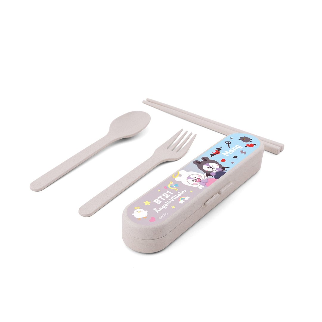 环保餐具套装  BT21 Angel & Villain Edition - MANG - 餐刀/叉/匙组合 - 其他材质 