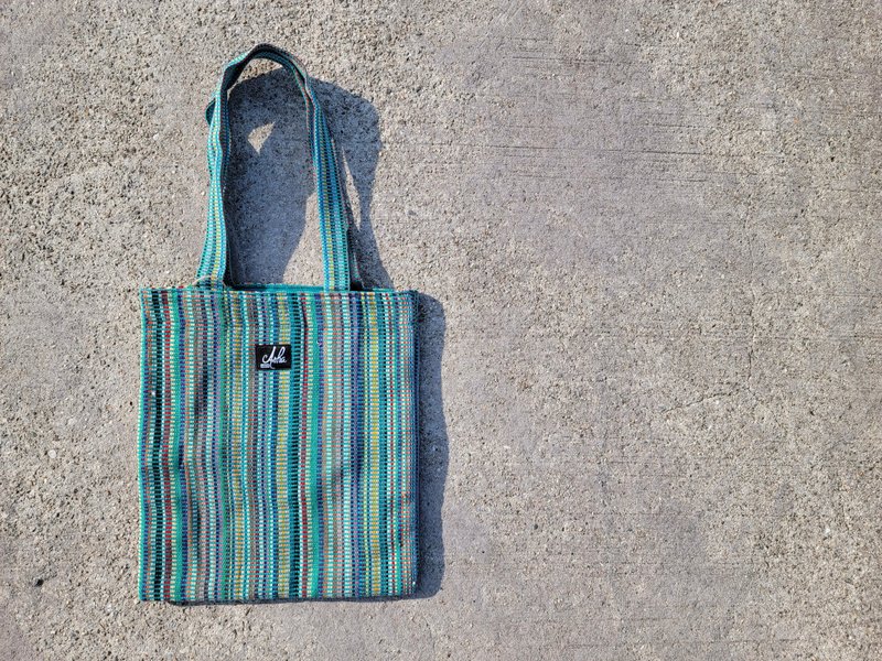 【手提购物袋】文青必备 手工编织肩背包 - 手提包/手提袋 - 棉．麻 