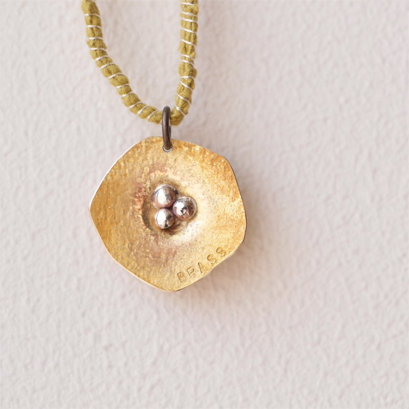 anemone 蚕丝细绳项链 接单制作 绳子颜色可从 16 色中挑选 - 项链 - 铜/黄铜 金色