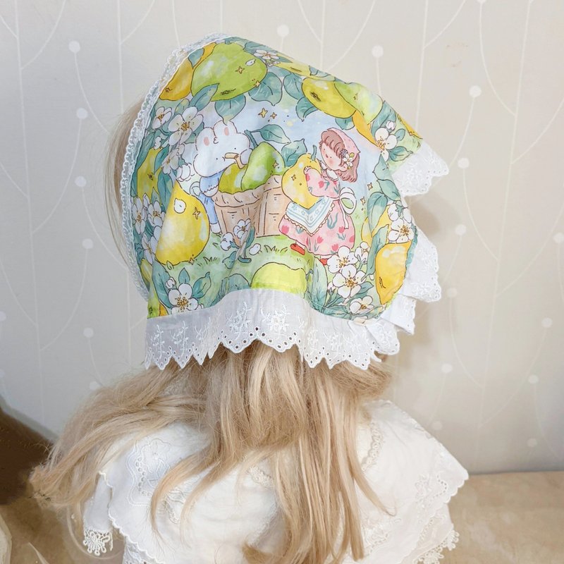 三角头巾/ 发带 发箍 头带 头饰 可爱棉质荷叶蕾丝 发饰 帽饰 - 发带/发箍 - 棉．麻 多色