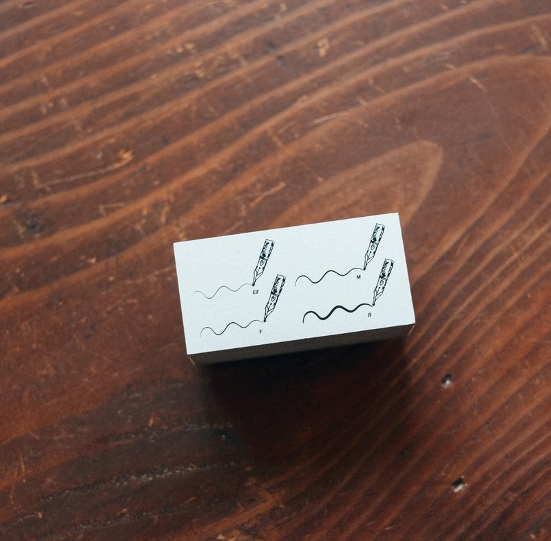 笔尖图案 木头印章 - 印章/印台 - 木头 白色