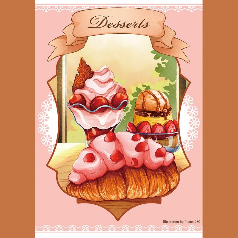 食物绘本系列- 甜点 - 电子手绘真人画像/绘画/插画 - 其他材质 