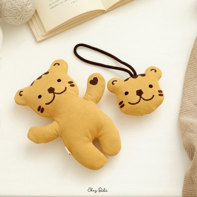 韩国Chezbebe 奶黄小虎娃娃姓名吊牌 婴儿 - 玩具/玩偶 - 棉．麻 