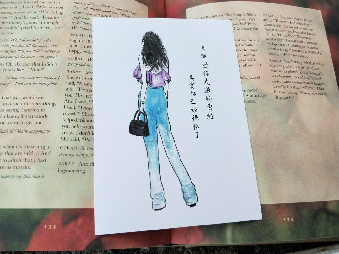 Postcard/万用明信片/明信片/手绘 - 卡片/明信片 - 纸 白色