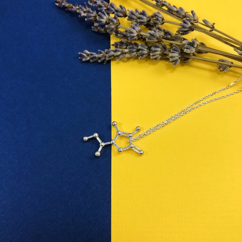 【化学之美】维他命C 纯银 项链 - 项链 - 纯银 银色