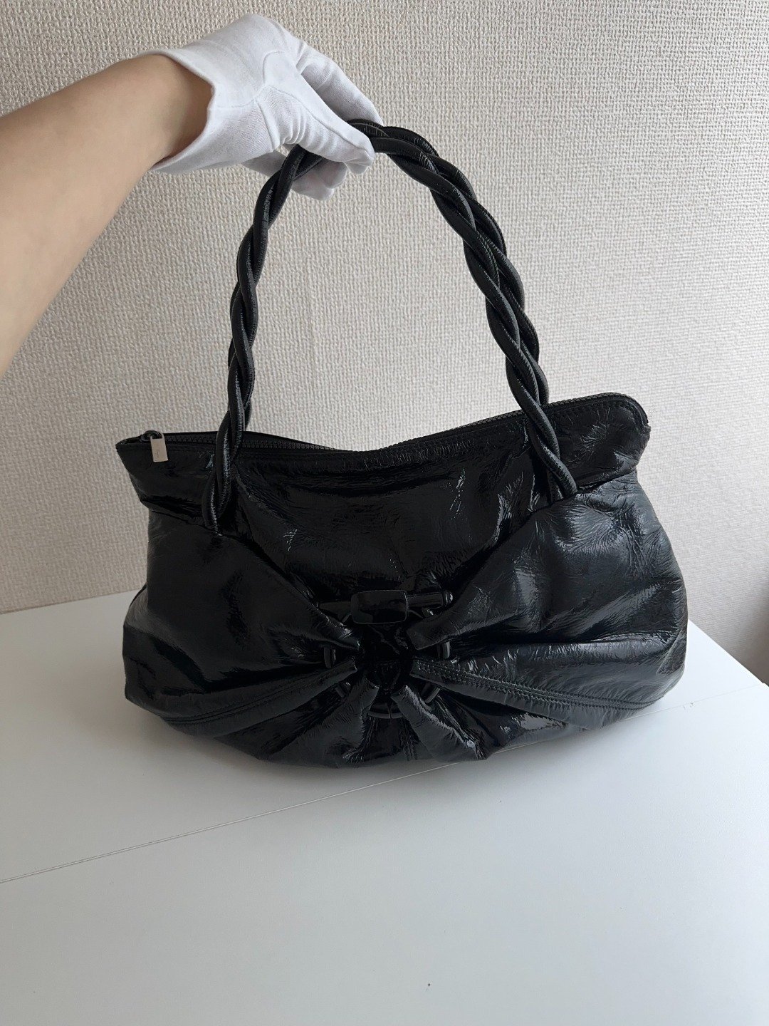 中古包 Ferragamo菲拉格慕 Gancini 黑色单肩包 - 手提包/手提袋 - 真皮 黑色