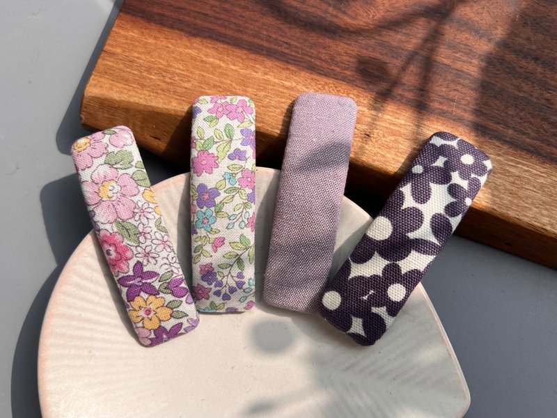 【现货】日式包布发夹 啪啪夹 浏海夹 四入ㄧ组不分售含收纳盒 - 发饰 - 棉．麻 