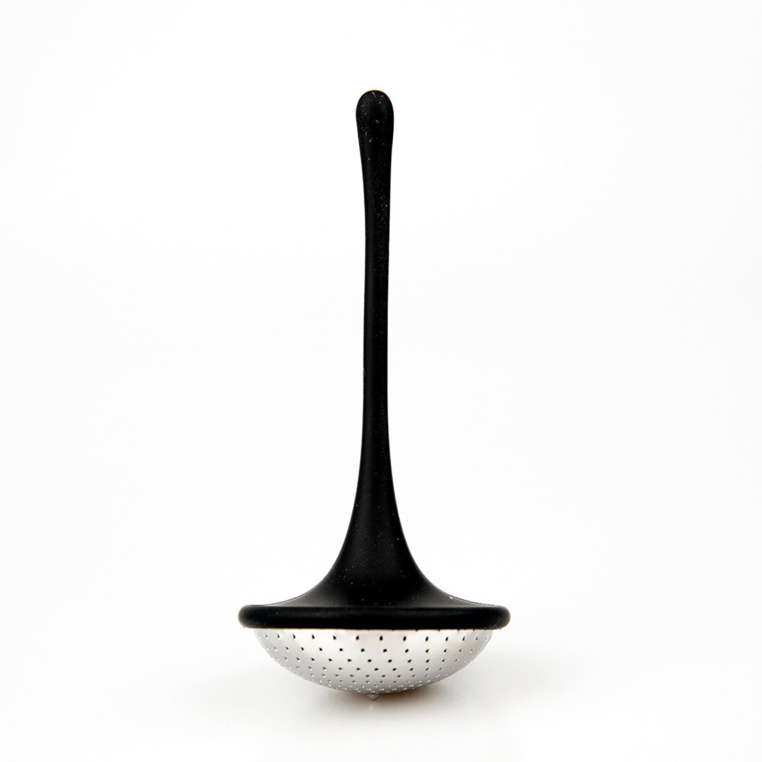 德国设计Tea-totum / Tea Infuser- 旋转陀螺泡茶隔/黑色 - 茶具/茶杯 - 硅胶 黑色