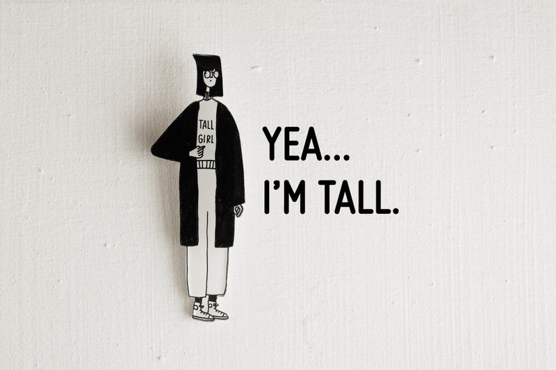 三千根子系列 / 黑白胸针 / 024 - 胸针 - 压克力 黑色