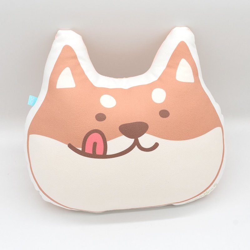 minihope 小抱枕/午睡枕 - 阿福 (柴犬)(30x30cm) - 枕头/抱枕 - 棉 卡其色
