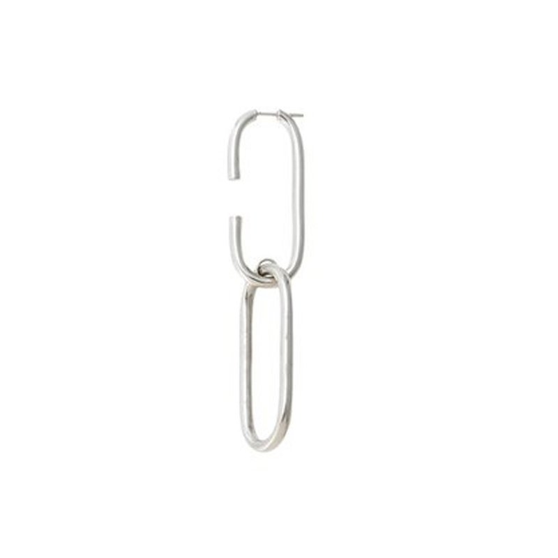 Oval link 经典耳环 - 耳环/耳夹 - 纯银 金色