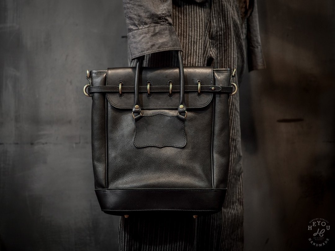 Railroad Mail Bag-铁道邮件包-Type.2 - 手提包/手提袋 - 真皮 黑色
