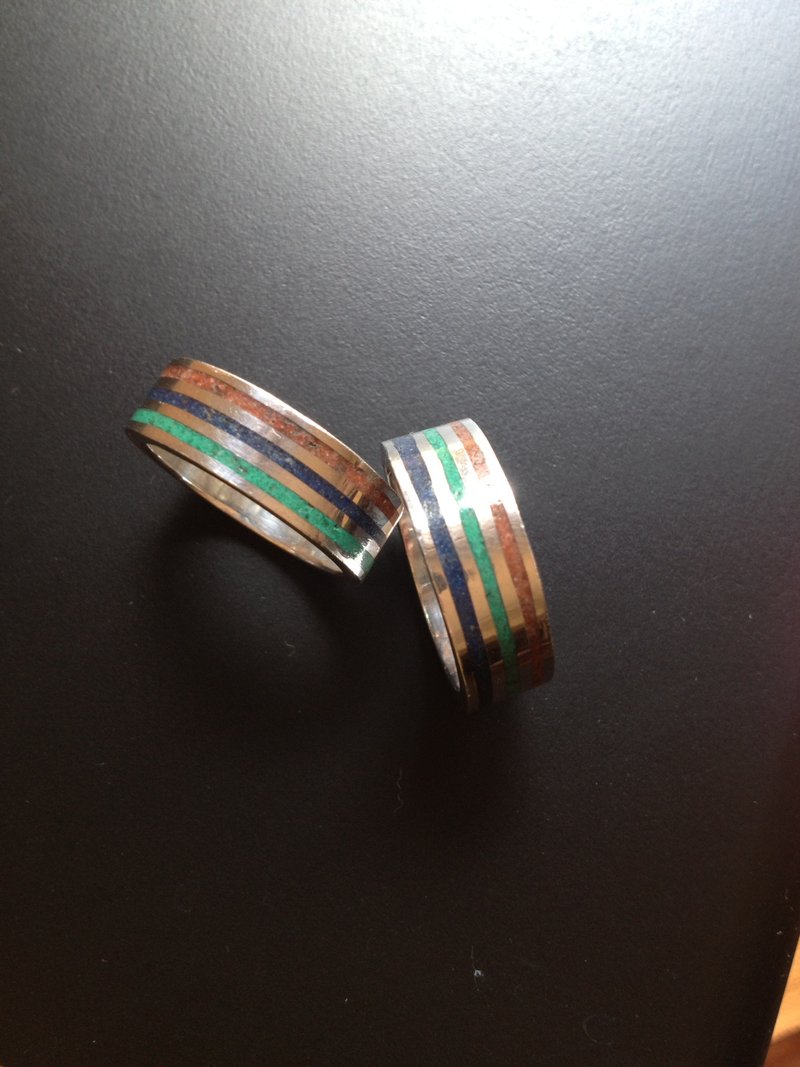 矿物粉线圈925银戒 - 戒指 - 银 银色