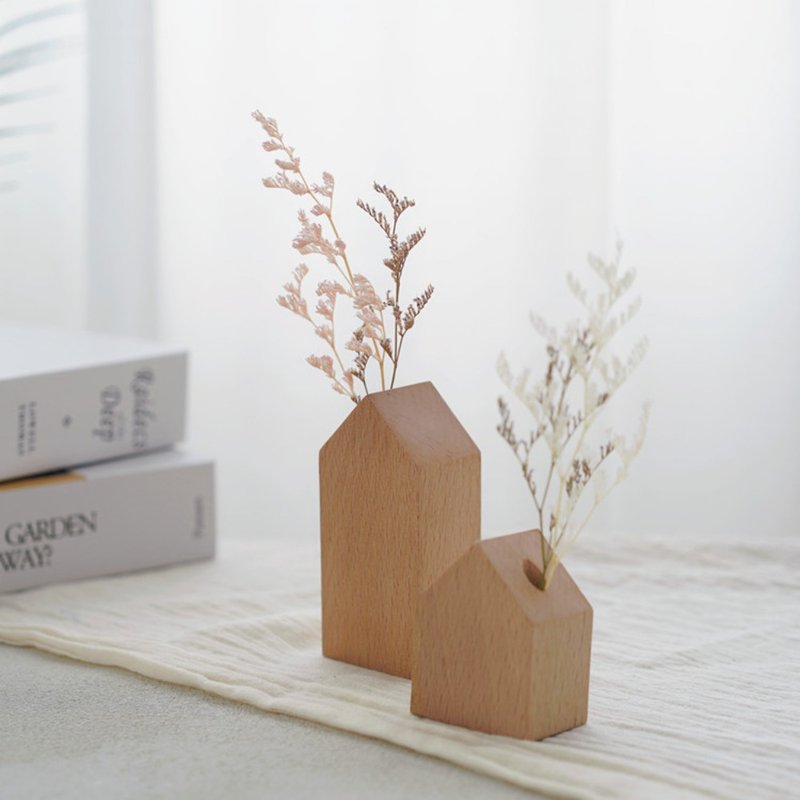 几何花器组 - 木工/竹艺/纸艺 - 木头 咖啡色