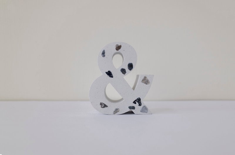 无所视室│ 和你一起 水泥&符号 摆饰-磨石子款 - 摆饰 - 水泥 白色