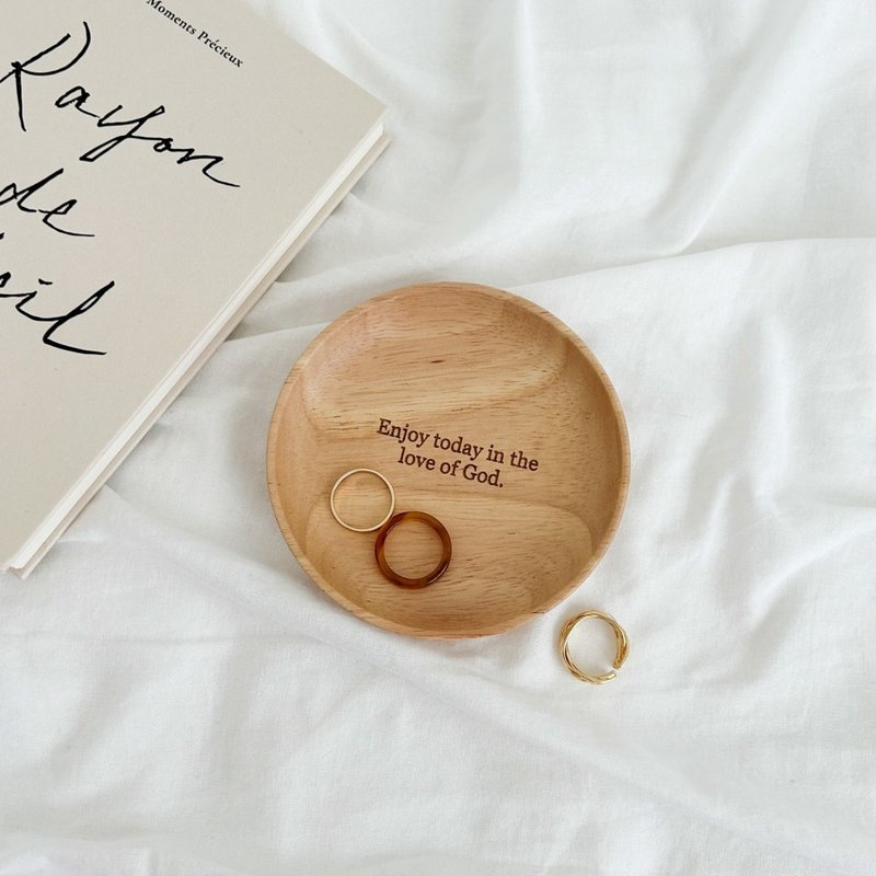 JIN CHA GOD-实木盘 Enjoy today in the love of God/基督/福音 - 收纳用品 - 木头 