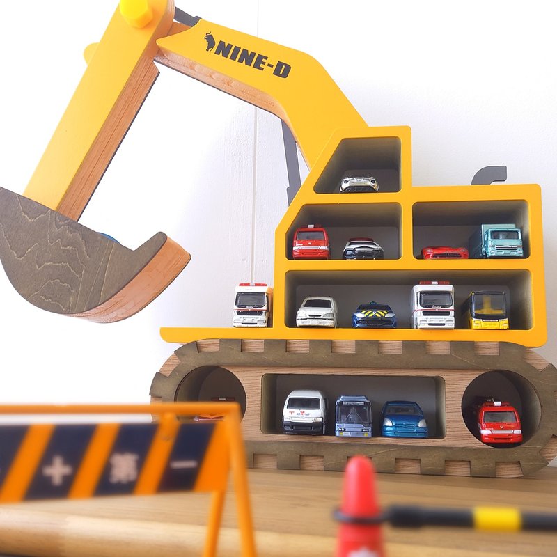 ウッドガレージ・ショベルカー - 儿童家具 - 木头 橘色