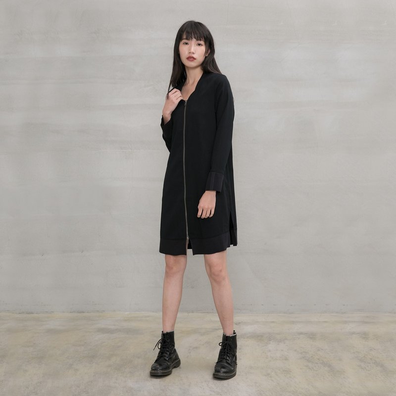 浑然自我双头拉链洋装 Indie Soul Double Sliders Dress D150 - 洋装/连衣裙 - 聚酯纤维 多色