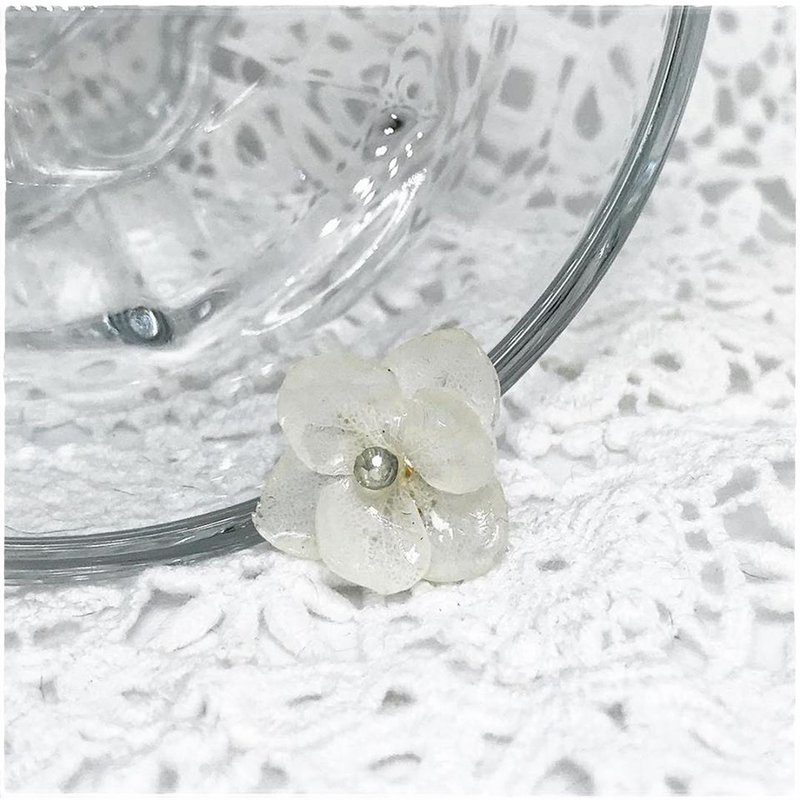 冻结 花 - 净白 - 项链 - 植物．花 白色