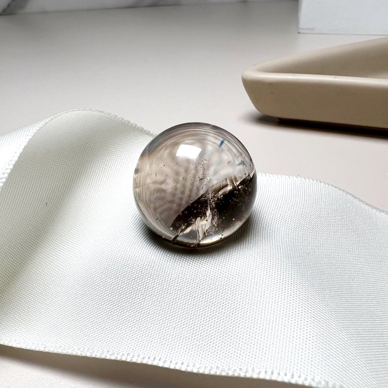 烟墨。水晶球 一图一物 摆件 能量 疗愈 l 茶晶  烟水晶 l - 摆饰 - 水晶 咖啡色