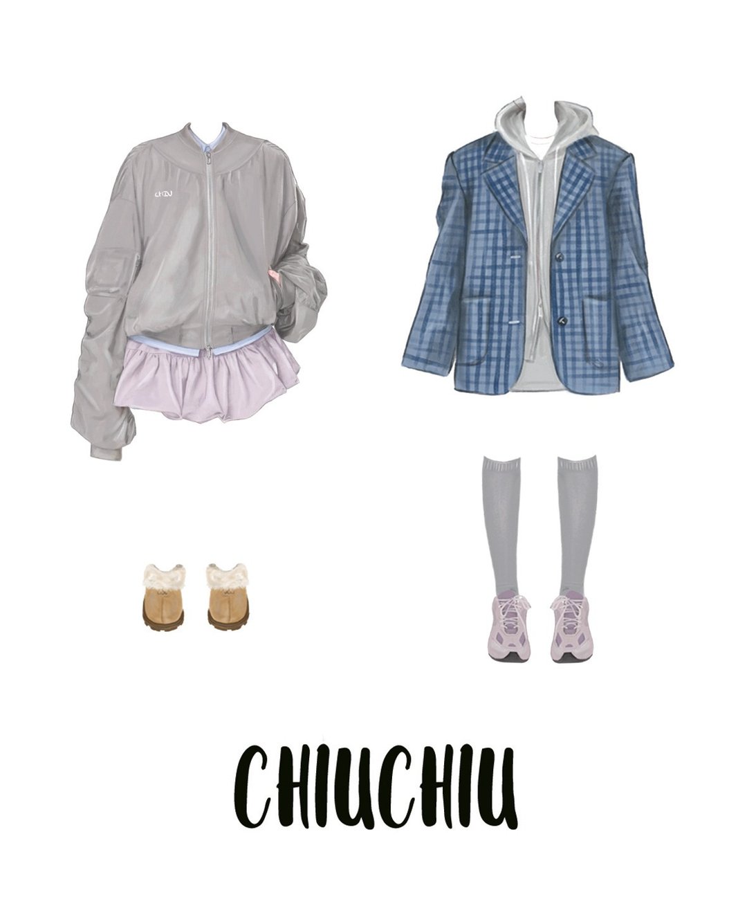 Chiu's Closet Look 3 - 贴纸 - 纸 多色