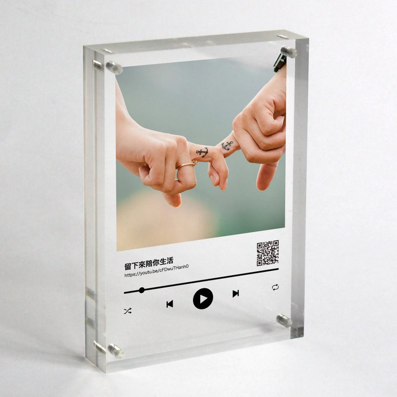 定制化情侣照片 spotify歌曲亚克力摆饰 生日 周年纪念 音乐礼物 - 摆饰 - 压克力 