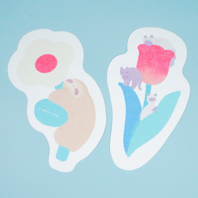 镂空明信片组 (花) - 卡片/明信片 - 纸 红色