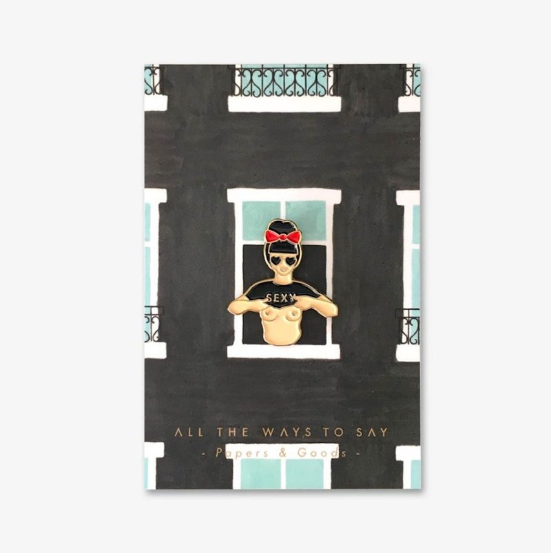 性感宝贝珐琅复古徽章 - 徽章/别针 - 珐琅 