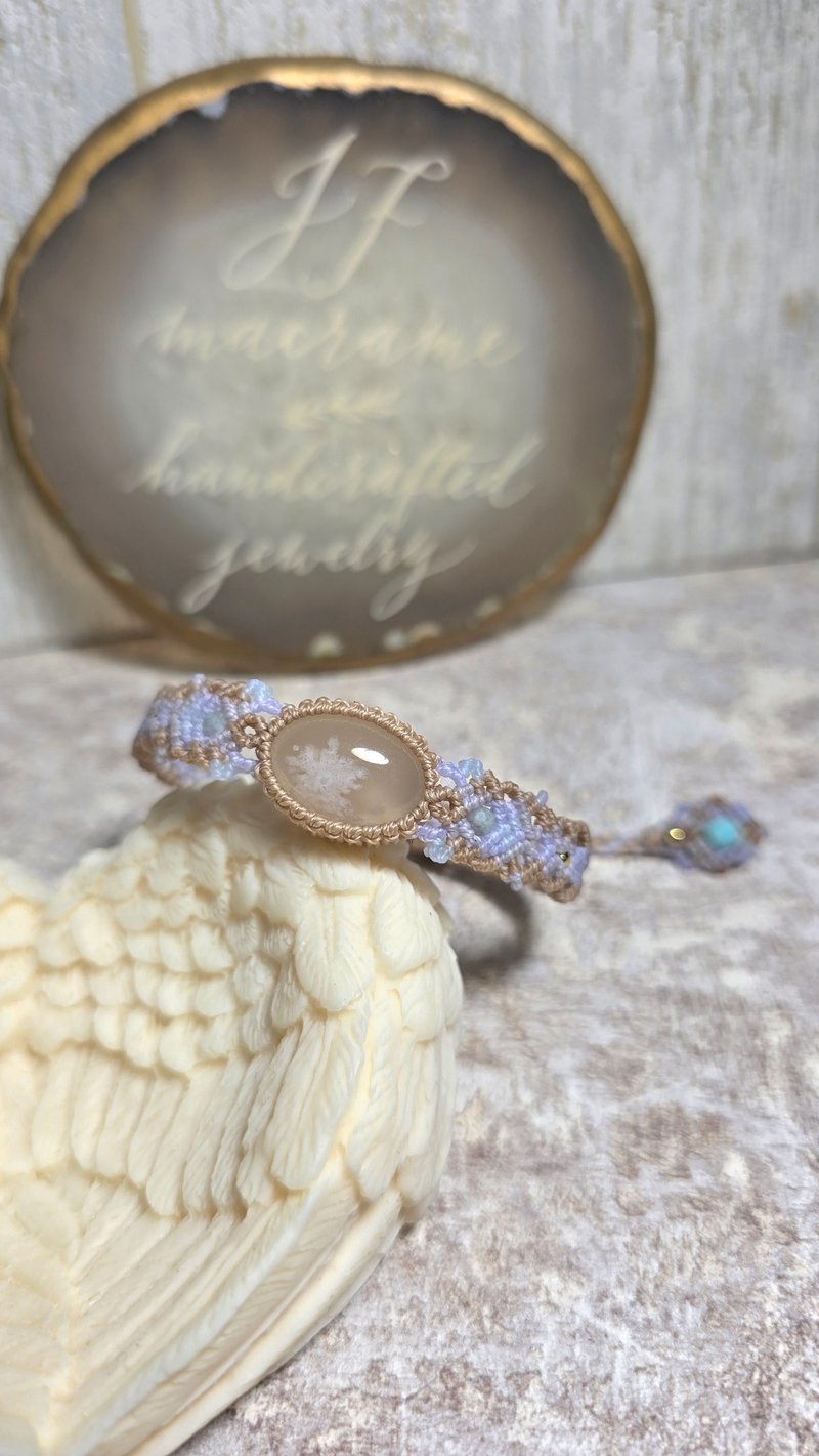 SA53樱花玛瑙。南美蜡线编织手绳 - 手链/手环 - 其他材质 多色