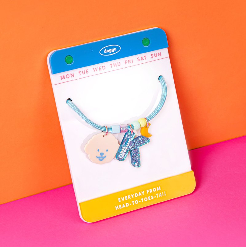 EVERYDAY NECKLACE 宠物项圈 - 定制化宠物像 + 字母 - 项圈/牵绳 - 防水材质 多色