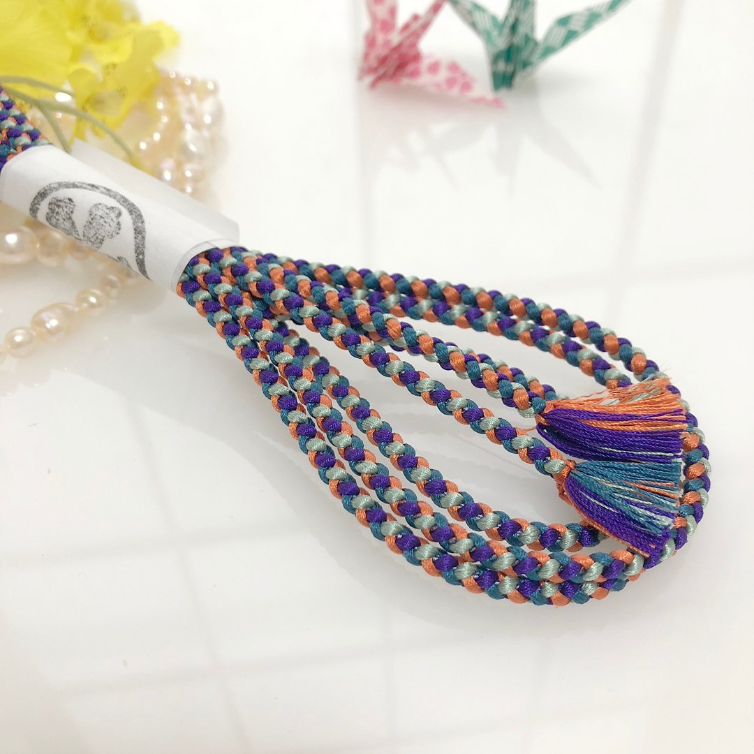 正绢 伊贺组纽 细腰带绳 组绳腰带 3.5mm 4色组 150cm 紫、浅葱、水蓝、橘色 - 皮带/腰带 - 丝．绢 蓝色