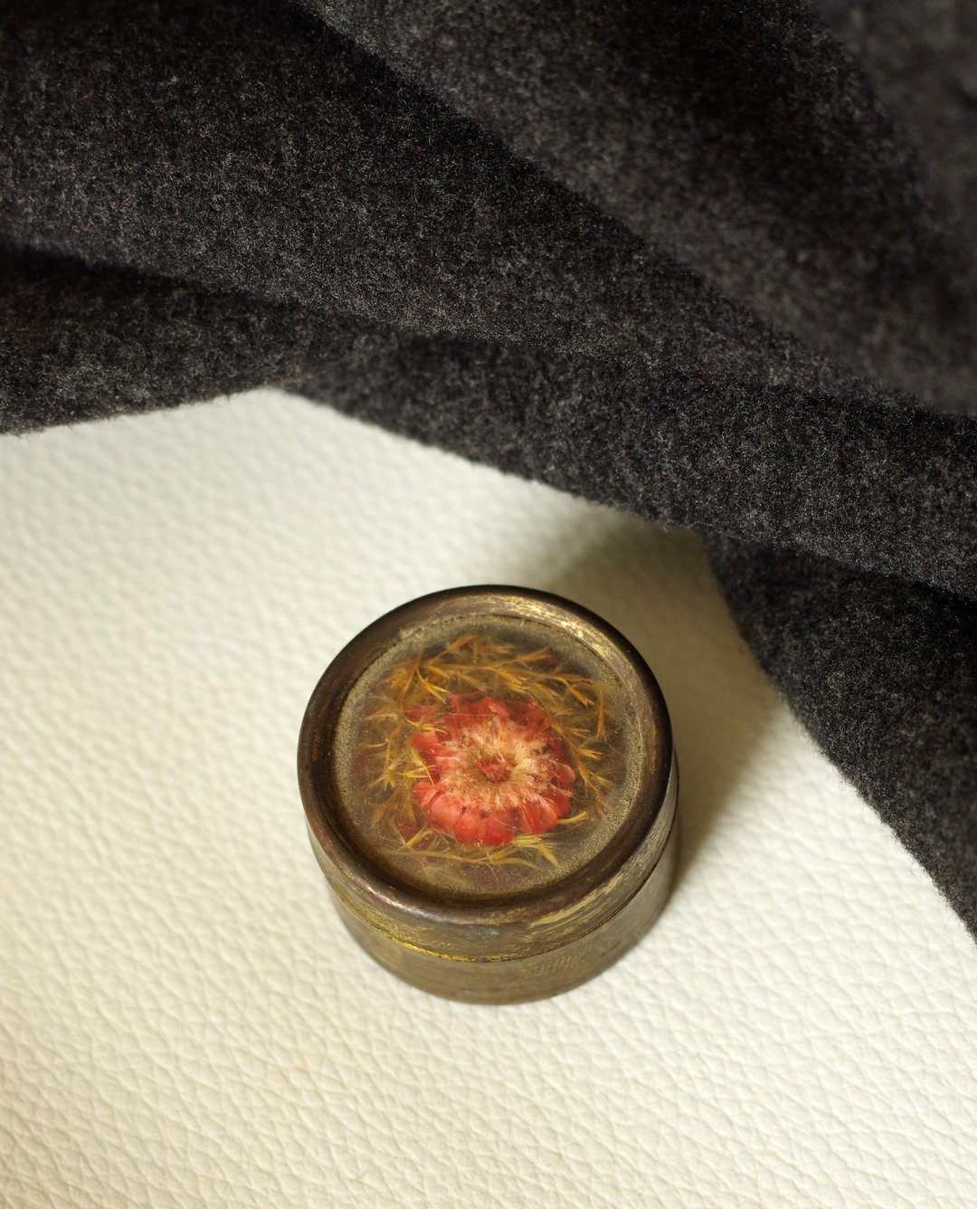 老杂货 古董复古Vintage 圆形干燥花小盒 W175 - 其他家具 - 其他金属 银色