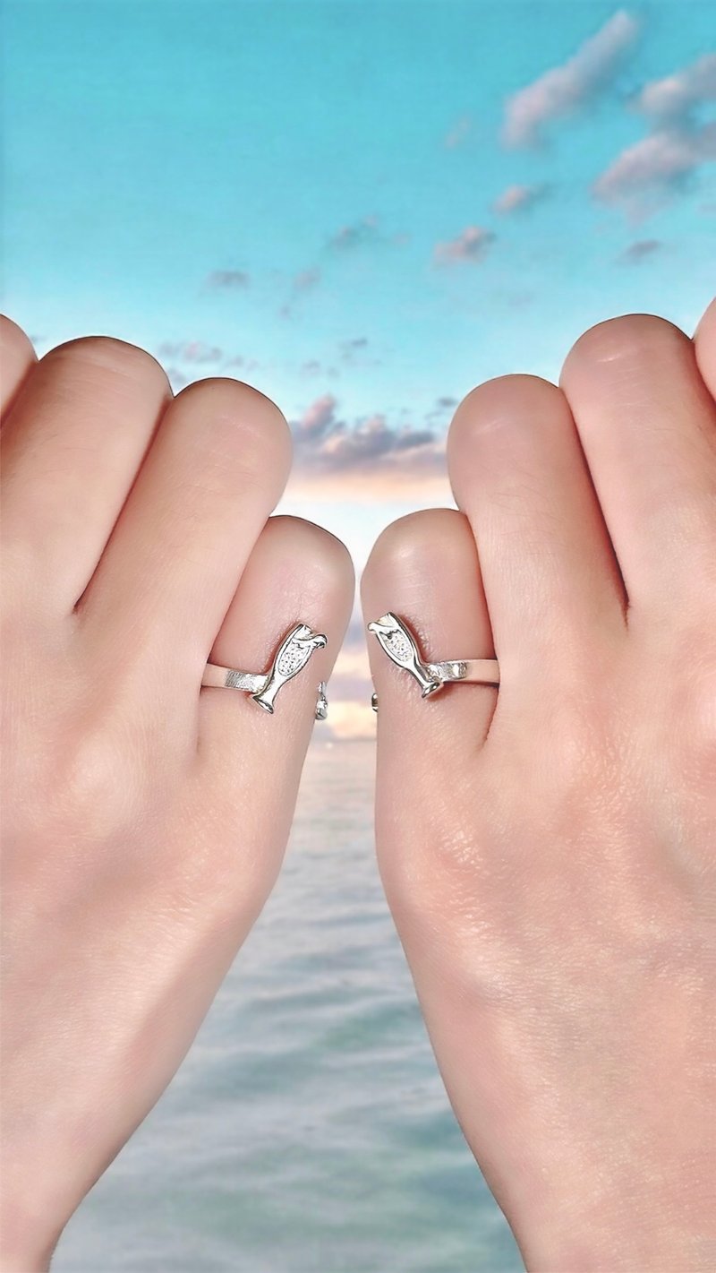 干杯纯银戒指 情侣对戒 酒杯戒指 手作饰品订制 银饰 送礼 - 戒指 - 纯银 银色