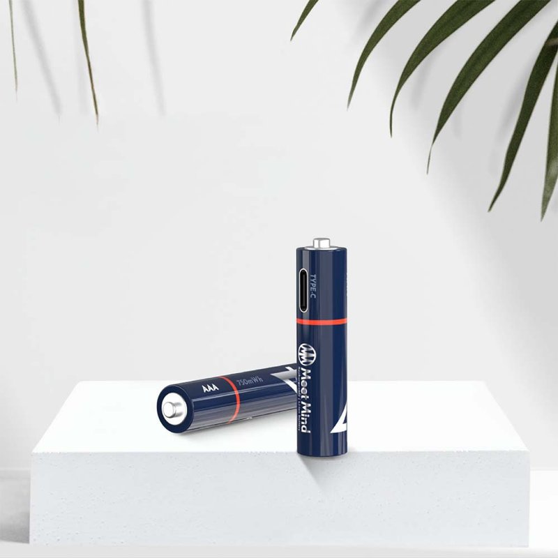 活动买一送一USB C 可充电式锂电池 AAA/4号(4入一卡 附1对4充电 - 数码小物 - 其他材质 蓝色