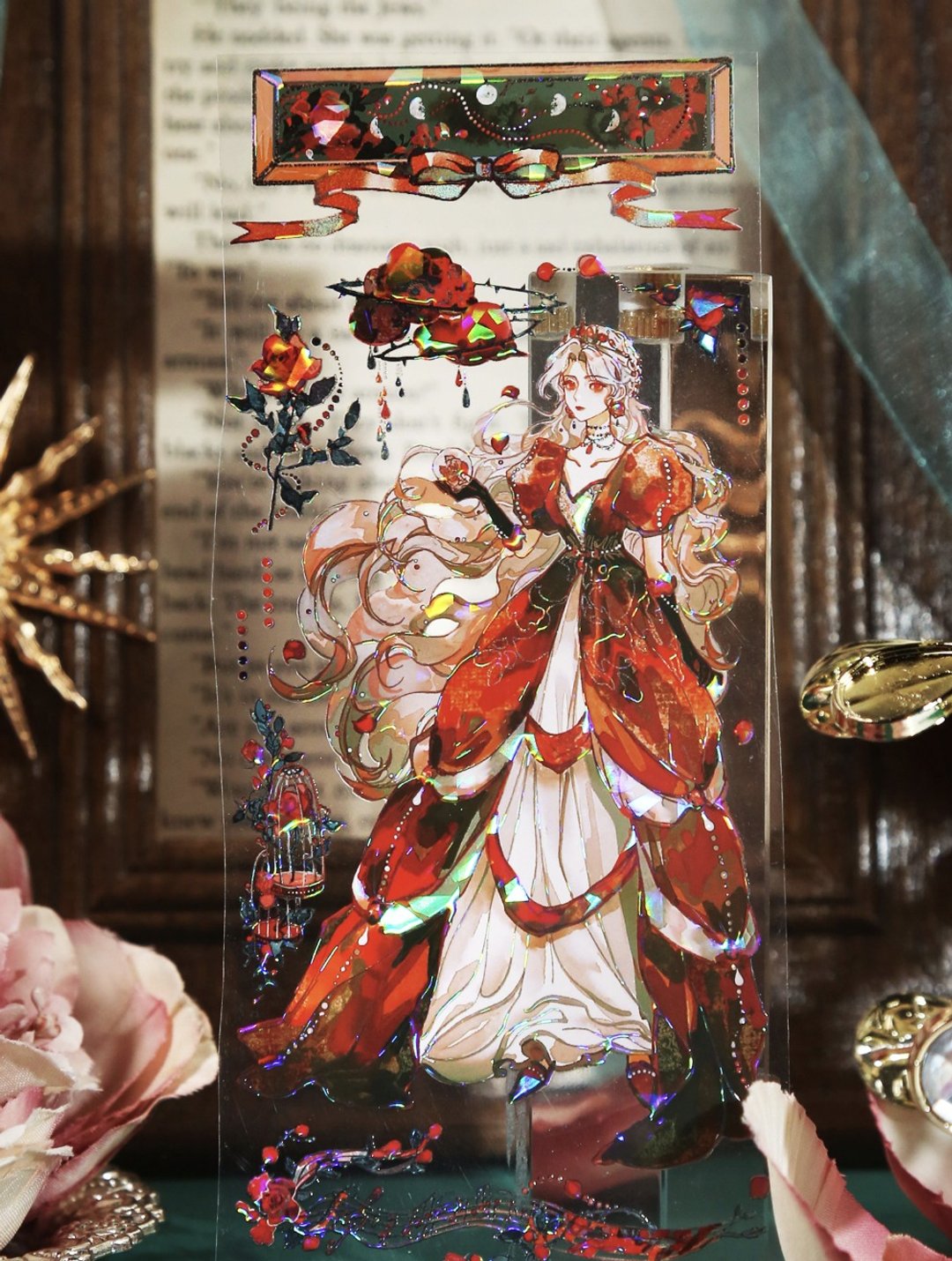 卡特琳娜 黑暗女神 巨畫幅 PET 紙膠帶 貝殼光 10米卷 - 纸胶带 - 其他材质 多色