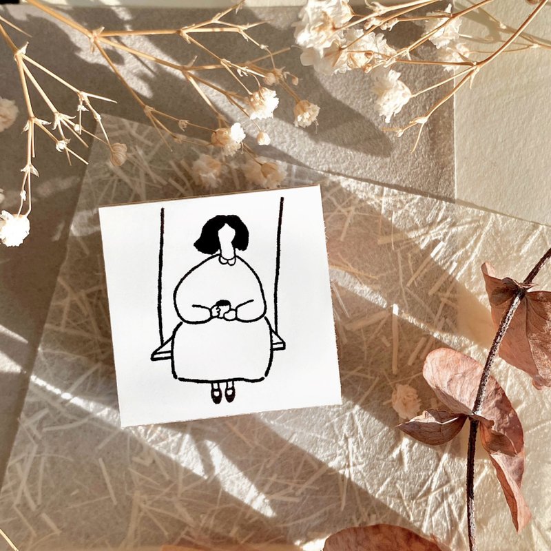 我的时间： 喝咖啡休息时间印章 - 印章/印台 - 橡胶 白色