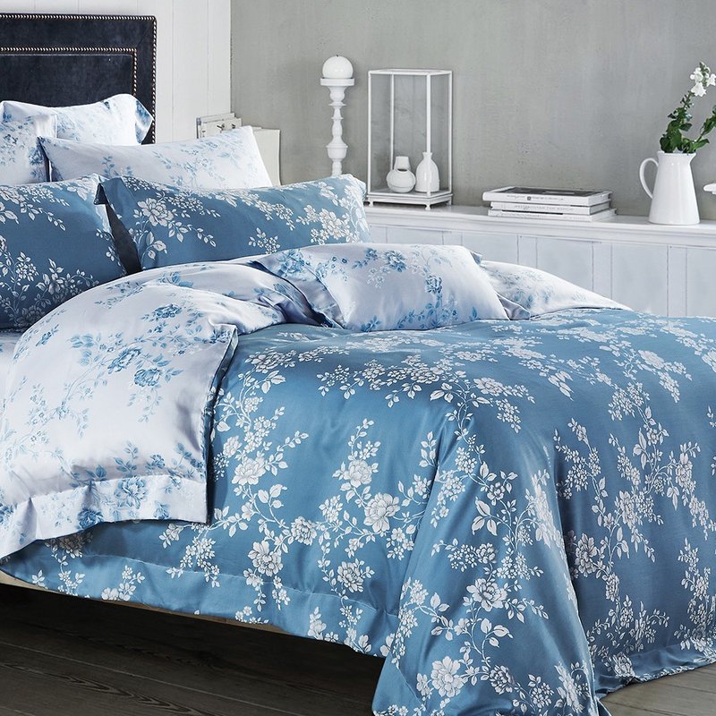 多款任选/奥地利100%莱赛尔凉感40支纯天丝TM 特大铺棉床罩七件组 - 寝具 - 丝．绢 多色