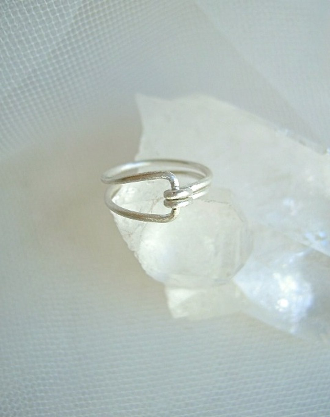 Silver promise ring - 戒指 - 银 银色