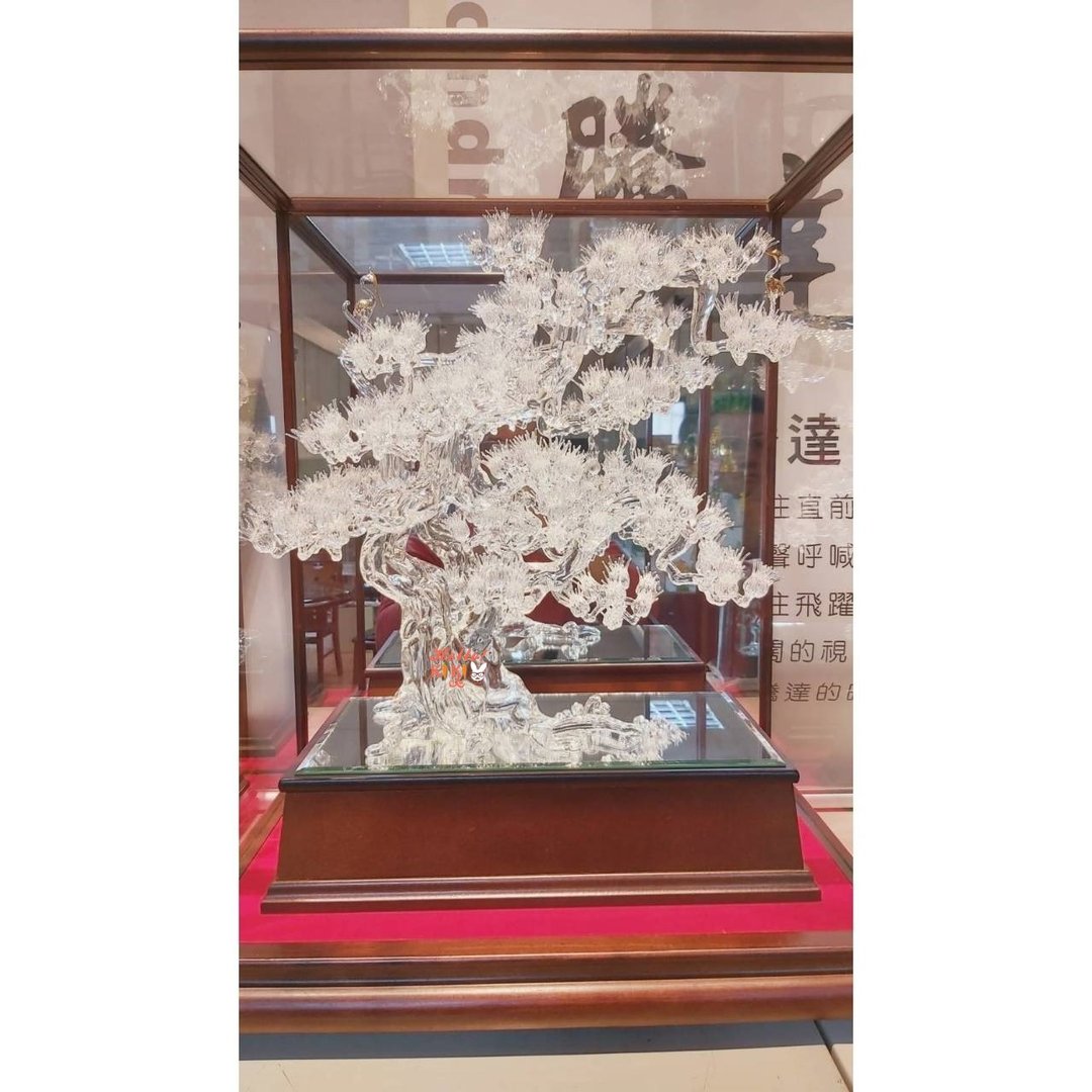 琉璃 松鹤长青 升迁礼物 退休送礼 开幕送礼 谢师礼物 新婚贺礼 - 其他 - 其他材质 金色