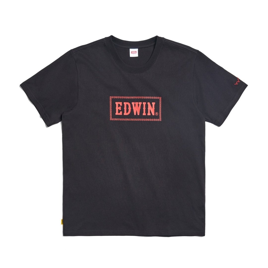 EDWIN 男装 白沙屯 妈祖保庇短袖 T 恤 (黑色)#上衣 - 男装上衣/T 恤 - 棉 黑色
