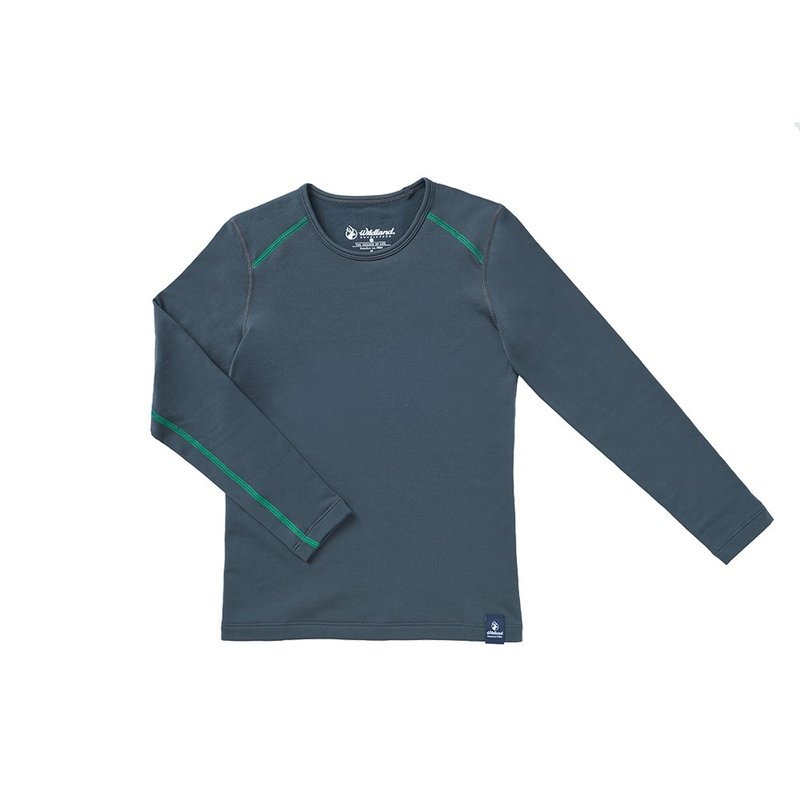 【Wildland 荒野】轻量锗纤维亲肤保暖衣 男童 深灰色 W2670-93 - 男装上衣/T 恤 - 聚酯纤维 灰色