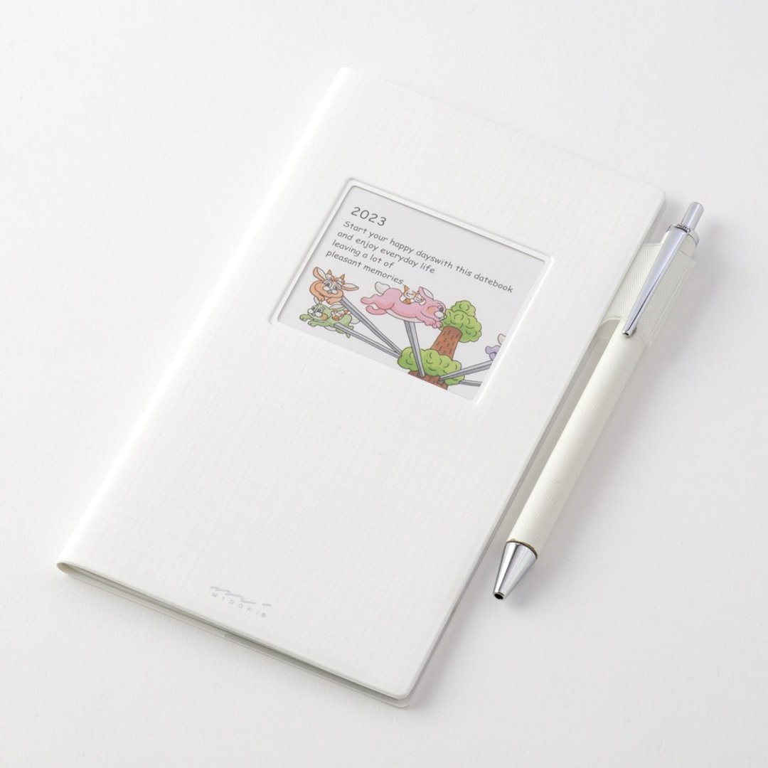 MIDORI Pocket Diary 2023 手帐长形 月间 搭乘工具 - 笔记本/手帐 - 纸 多色