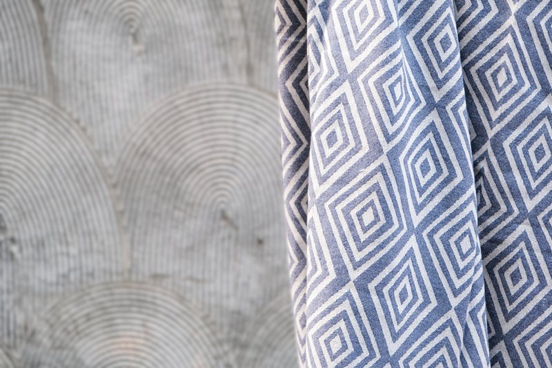 布尔丹手工织巾-蓝眼睛-土耳其 - 丝巾 - 棉．麻 蓝色