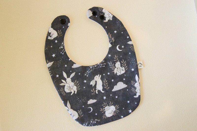 夜兔萌萌 围兜 口水巾 新生儿礼物 - 围嘴/口水巾 - 棉．麻 黑色