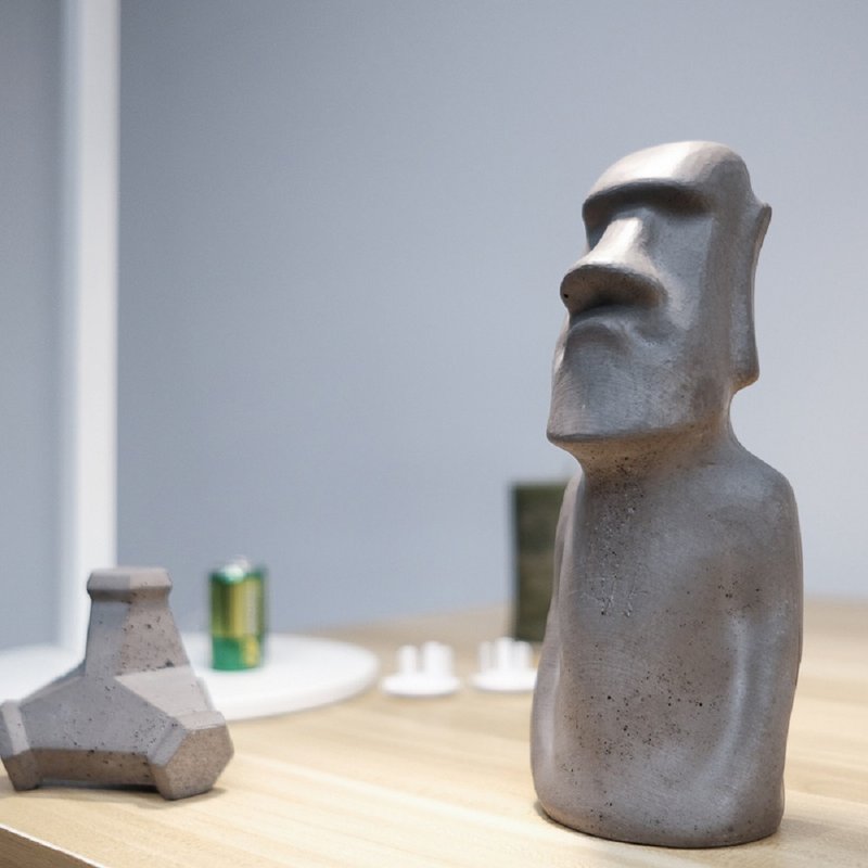 复活节岛石像二代(新版)-摩艾Moai。水泥摆件/水族鱼缸/园艺造景 - 摆饰 - 水泥 灰色