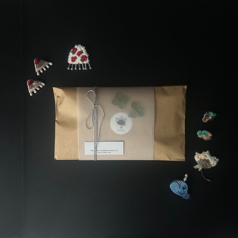 | 茷 | 新年限定・千元福袋 - 耳环/耳夹 - 绣线 多色