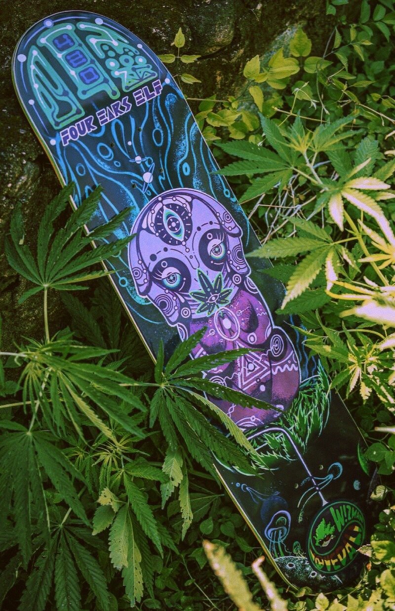WIZMAN X LOVEDALI 四耳灵原创滑板板面 - 运动/健身用品 - 木头 