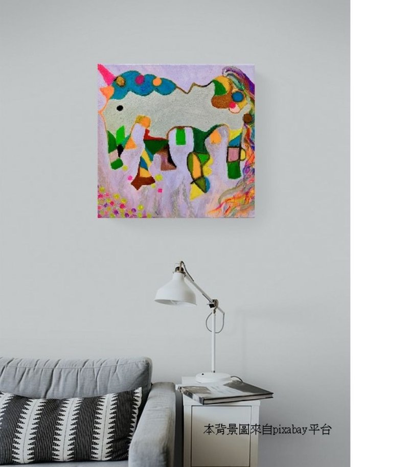 独角兽 彩虹小马压克力画/无框画/挂画/原画圣诞礼物 - 海报/装饰画/版画 - 棉．麻 